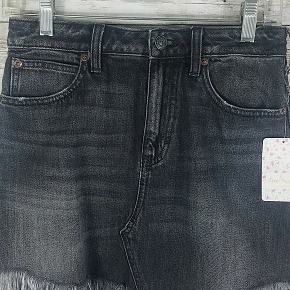 NWT, We The Free, 0117, Maverick black mini skirt, Sz 25 - Picture 2 of 5